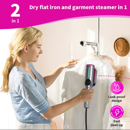 Portable Handheld Garment Steamer – Fast Wrinkle Remover