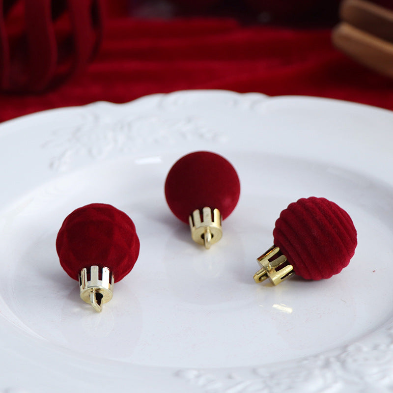 Velvet Christmas Ornaments - 30 Pack